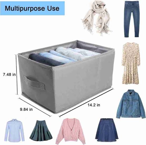 Cart Jeans Organizer 6 Grids Foldable Organize  (random Colors)