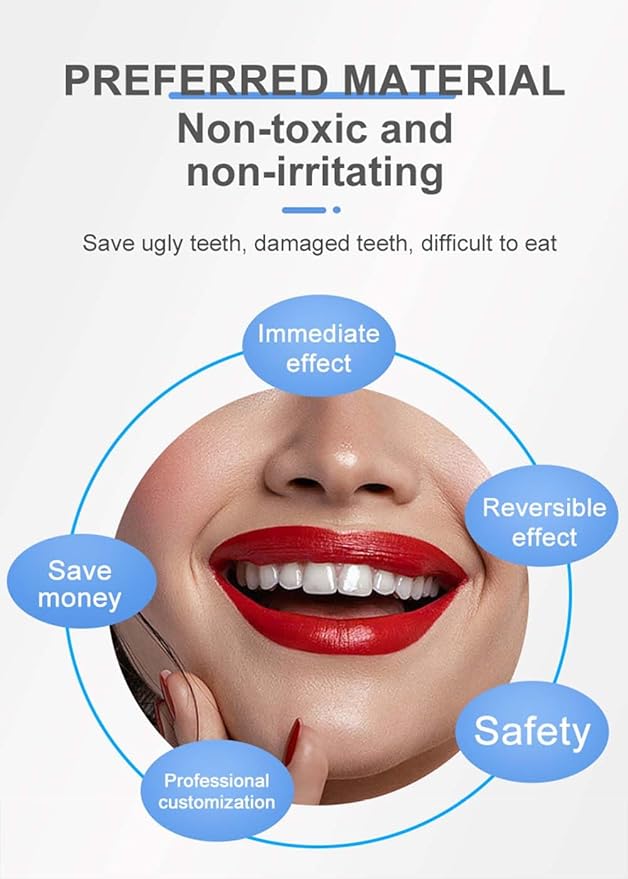 Snap On Smile  Veneers Teeth For Men And Women  Moldable False Artificial Braces Teeth