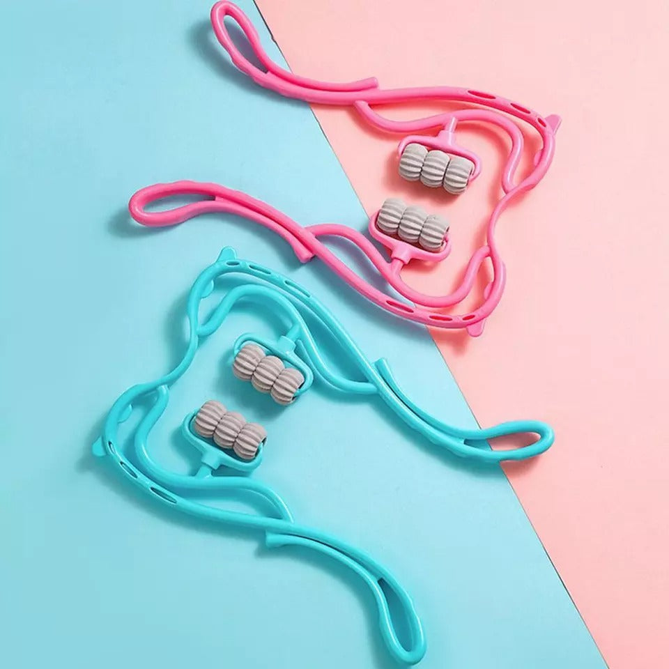 6 Wheel Pressure Point Neck Massager (Random Color)