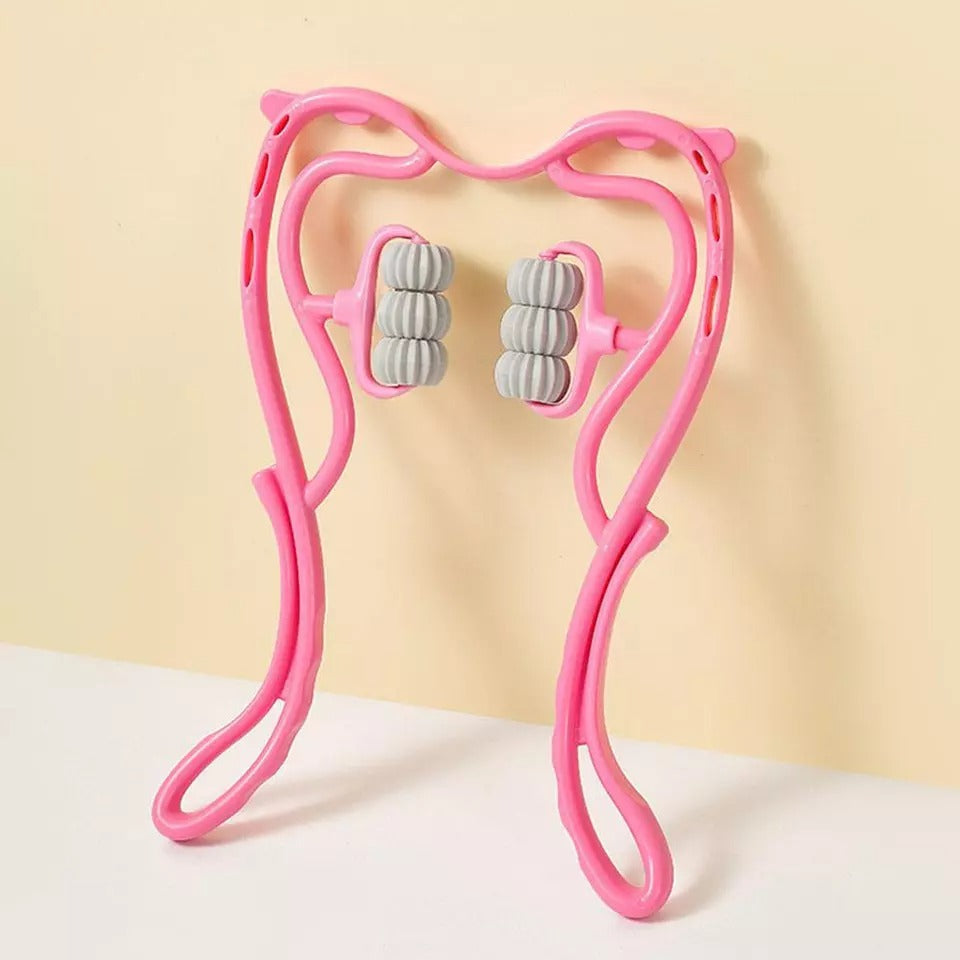 6 Wheel Pressure Point Neck Massager (Random Color)