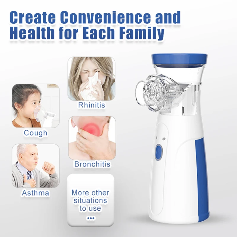Portable Nebulizer For Asthma Rechargeable Inhaler Nebulizer Machine For Kids And Adults