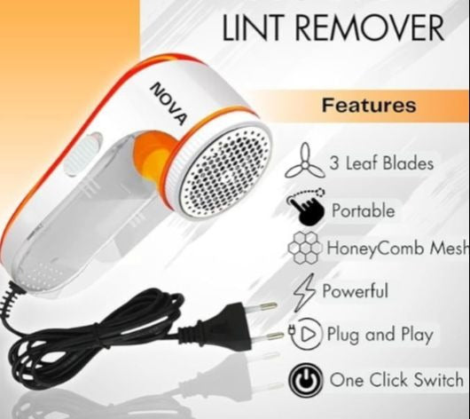Nova Electric Lint Remover – Fabric Shaver & Fuzz Cleaner for Clothes, Wool, and Sweaters NLR-208